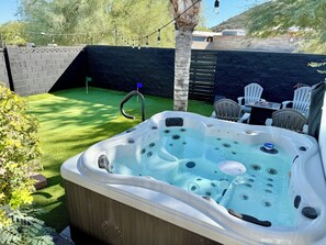 Outdoor spa tub - New Listing! Gem Show Retreat •4 Beds •Private HT, Pool & Putt Putt •Mins to DT (Tucson)