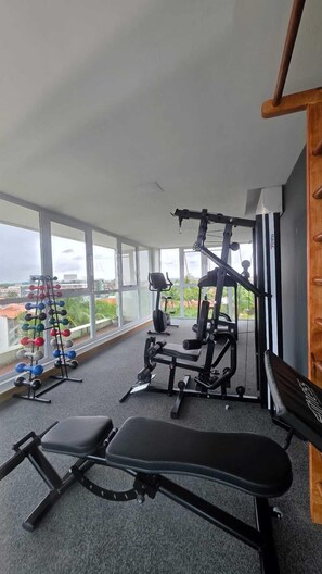 Gym - Flat Nixxus 17 a passos da praia byLP (Ipojuca)