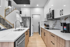 Microwave, oven, stovetop, dishwasher