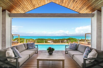 Oceanfront 5BR Luxury Villa with Infinity Pool & Hammocks!