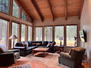 TV, fireplace, table tennis