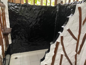 Standard Double Room, Garden View | Bathroom | Towels, soap, toilet paper