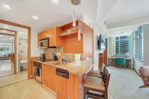 Appartement Deluxe, vue baie | Cuisine privée