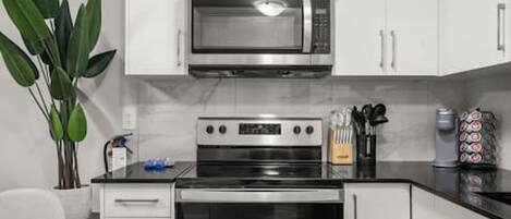 Microwave, oven, stovetop, dishwasher