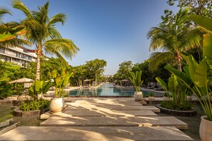 A heated pool