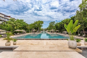 A heated pool