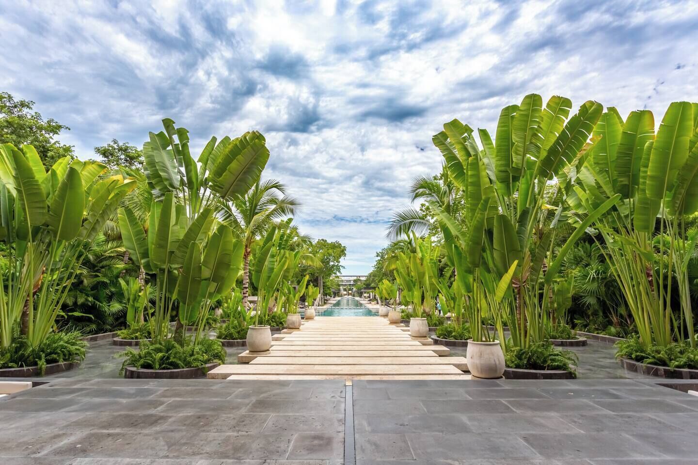 A heated pool