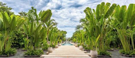 A heated pool