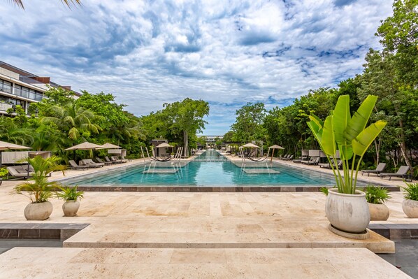 A heated pool