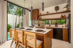 Fridge, oven, stovetop, dishwasher