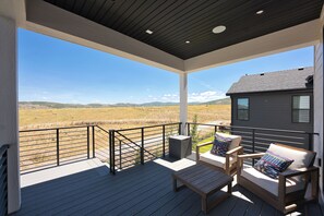 Terrace/patio - Modern Mountain Retreat, 5BR + Office, 4BA, 4,000+ Sq Ft, Open Space Views (Park City)