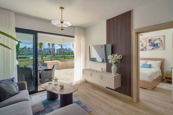 Apartamento, 2 quartos, acessível, para fumantes | Sala de estar