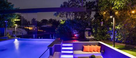 Outdoor pool, a heated pool