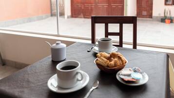 Free daily self-service breakfast