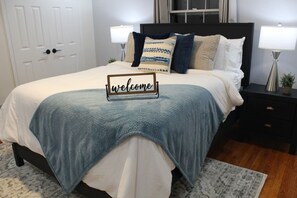 1 bedroom, desk, iron/ironing board, travel cot