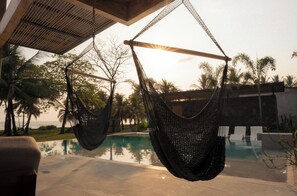 Outdoor pool, a heated pool
