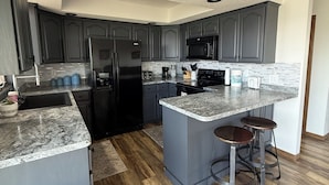 Microwave, oven, stovetop, dishwasher