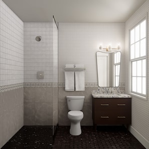 샤워 시설, 고급 세면용품, 타월, 비누