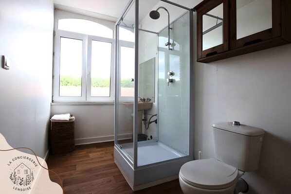 Shower, hair dryer