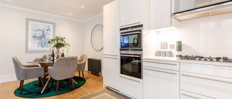Microwave, oven, stovetop, dishwasher