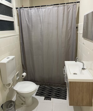 Shower, toilet paper