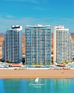 Exterior - Luxurious Beachfront 2Bd Condo @ Encantame Towers Resort Best Beach in RP! (Playa Encanto)