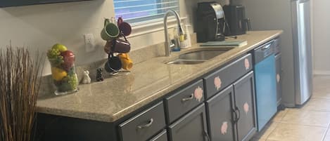 Microwave, oven, stovetop, dishwasher