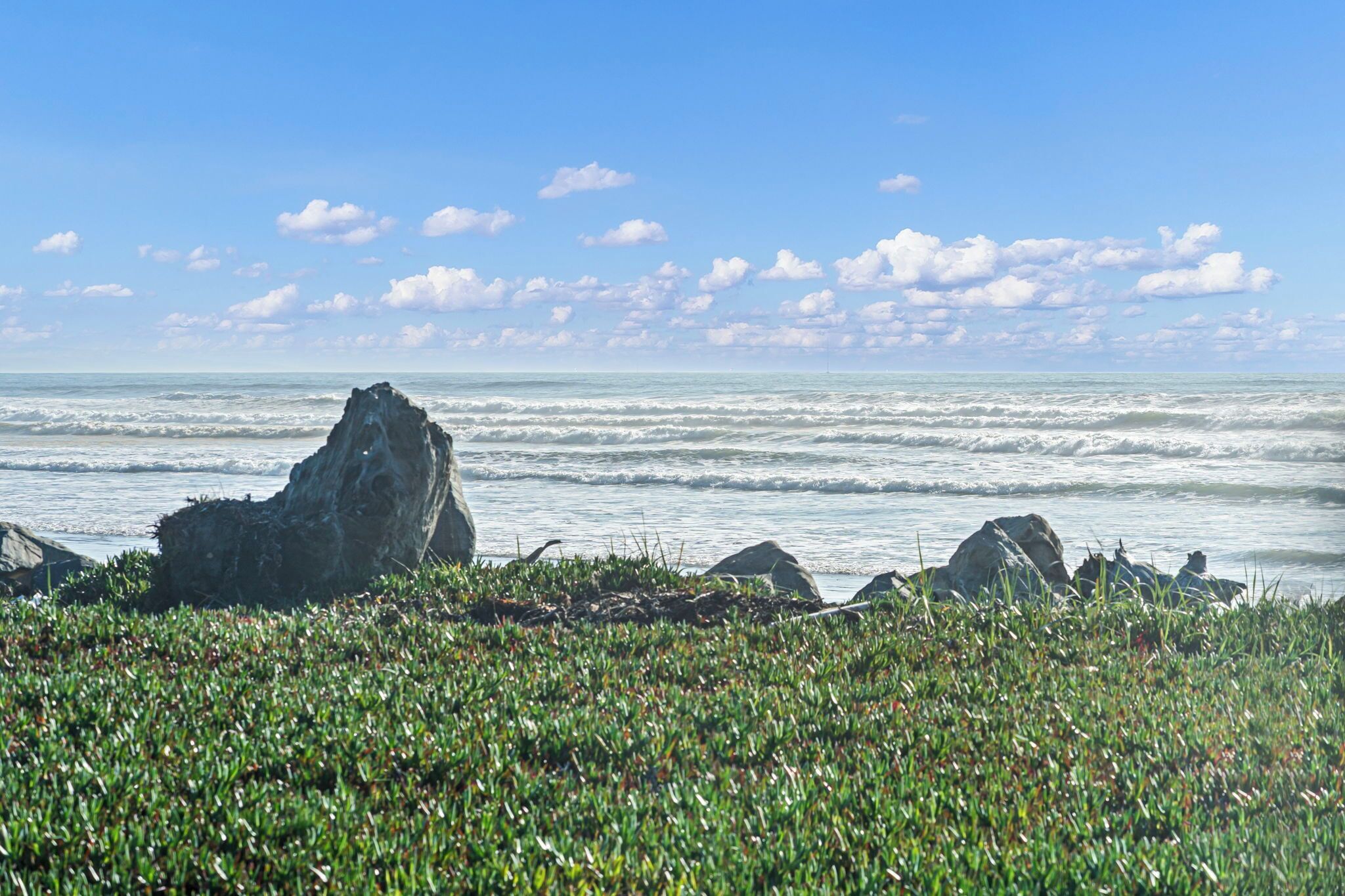 Vue sur la plage/l’océan