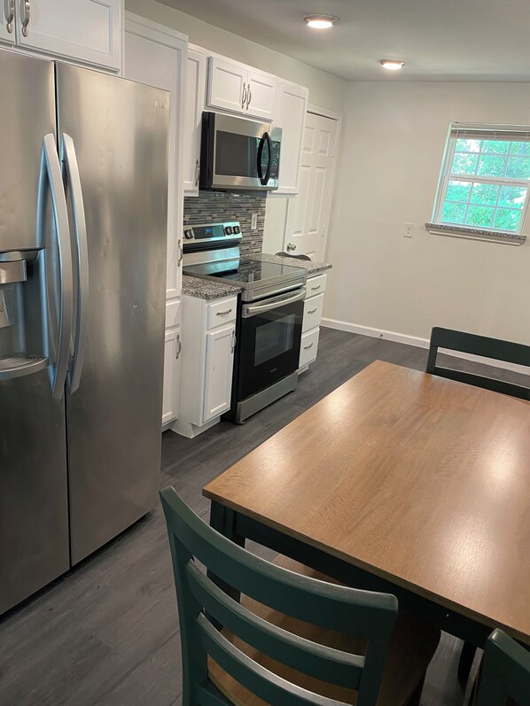 Microwave, oven, stovetop, dishwasher