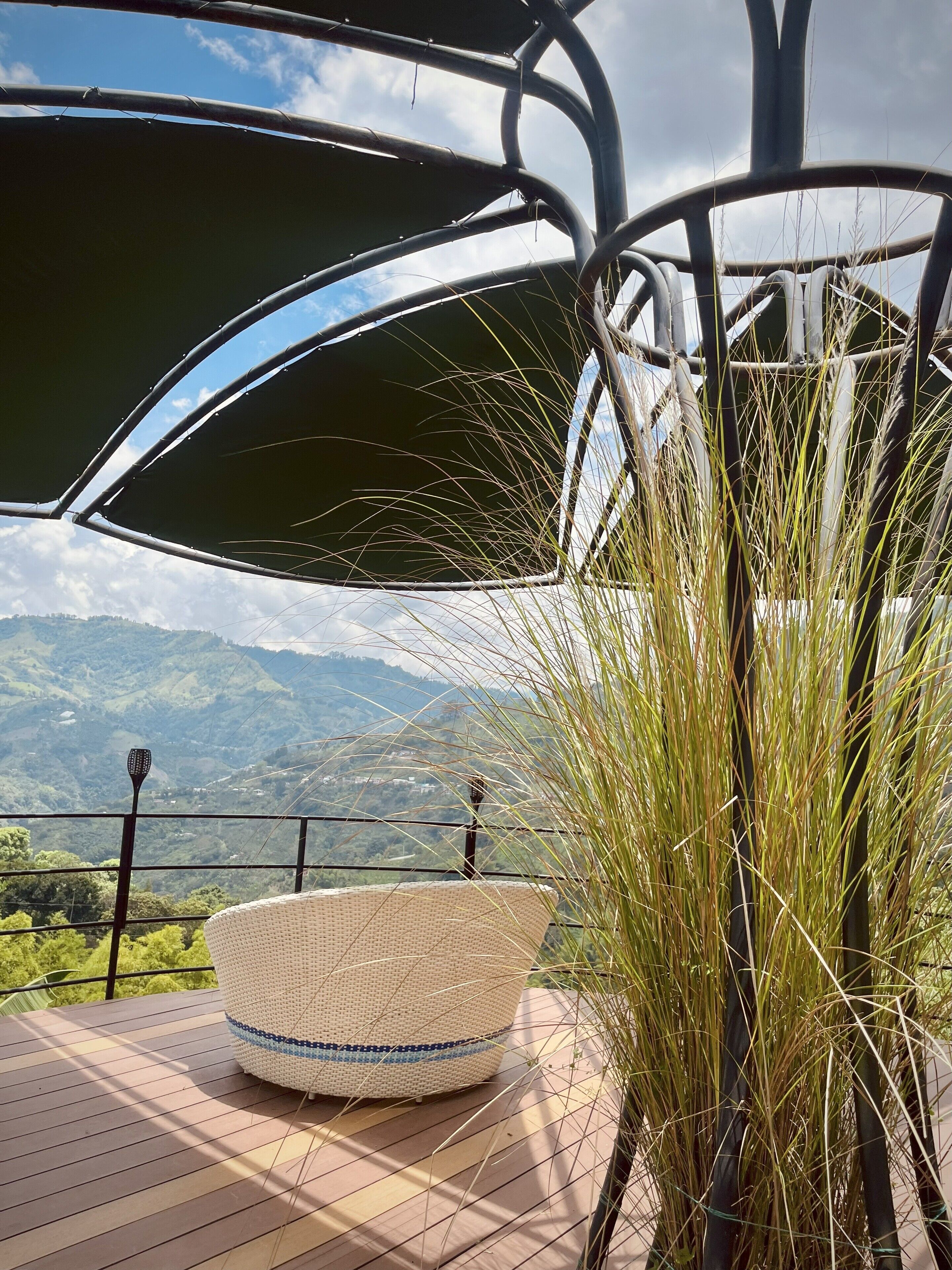 Deluxe Bungalow, Patio, Mountain View | Living area