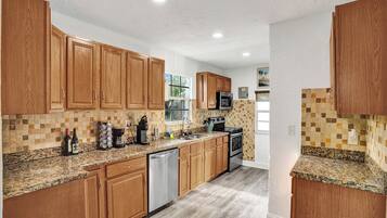 Microwave, oven, stovetop, dishwasher