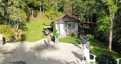 Cabin among Pines: Pool w Heat, Fire Pit and Mini Golf, for couples and families