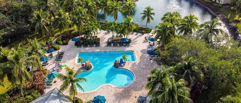 Et oppvarmet basseng