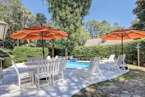 A heated pool