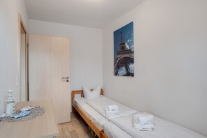 Comfort-huoneisto, 3 makuuhuonetta | 8 makuuhuonetta, yksilöllisesti kalustettu, vuodevaatteet