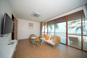 Sea view villa | Living area - Natural Beach Resort (Tha Sala)