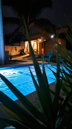A heated pool