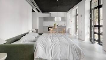 Design Apartment, Courtyard View | Living area