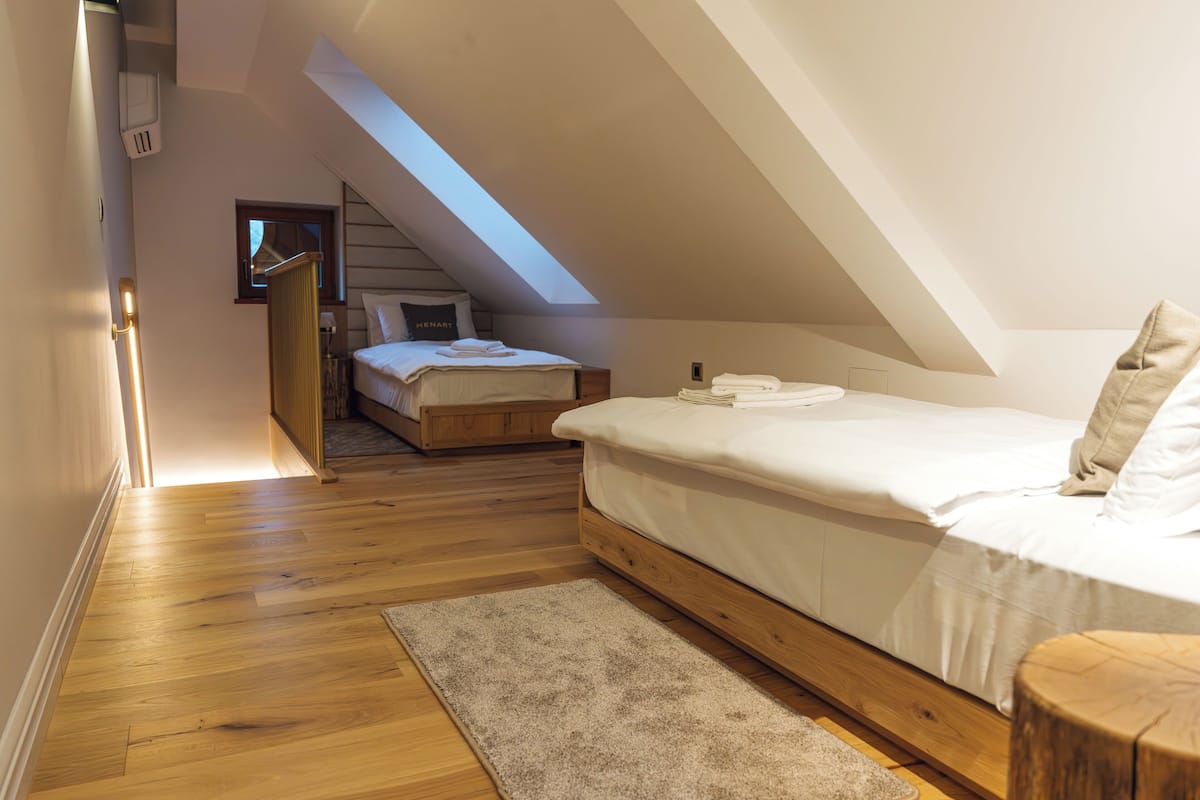 Superior-Apartment, Balkon, Gartenblick