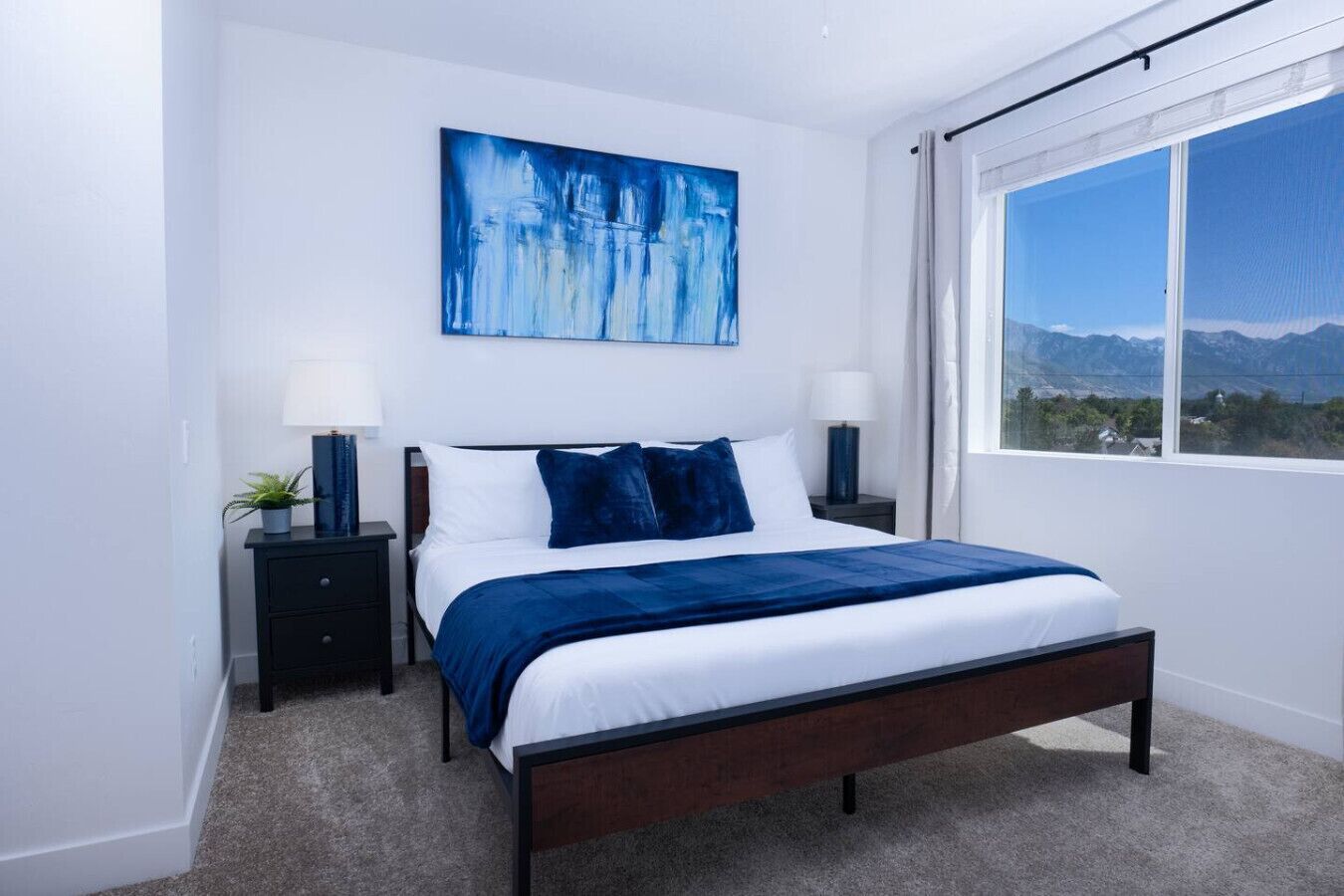 1 bedroom, desk, iron/ironing board, travel crib