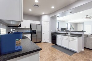 Microwave, oven, stovetop, dishwasher
