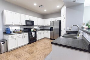Microwave, oven, stovetop, dishwasher