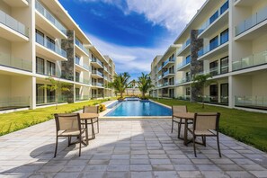 Outdoor dining - Tropical 2BR Retreat - Terrace, BBQ and Pool (Punta Cana)