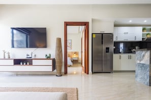 Luxury Apartment, Pool View | Private kitchen - Tropical 2BR Retreat - Terrace, BBQ and Pool (Punta Cana)