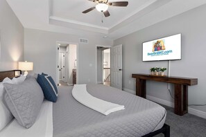 4 bedrooms, iron/ironing board, travel cot, WiFi