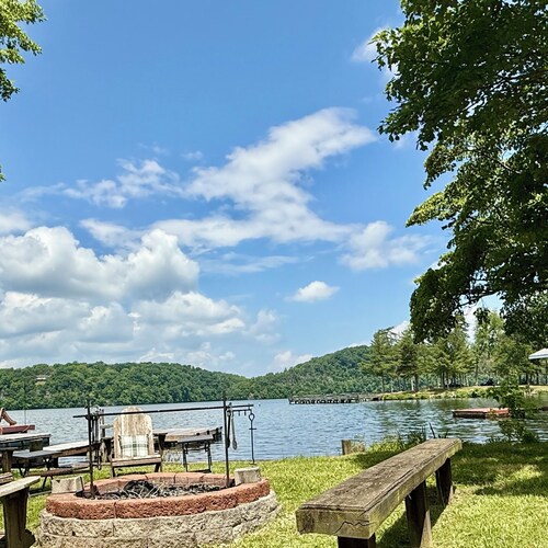 Lakefront home in Radford with private dock, large deck, and great views