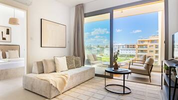 公寓, 2 间卧室, 露台, 花园景观 | 客厅