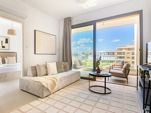 Appartement, 2 chambres, terrasse, vue jardin | Salle de séjour