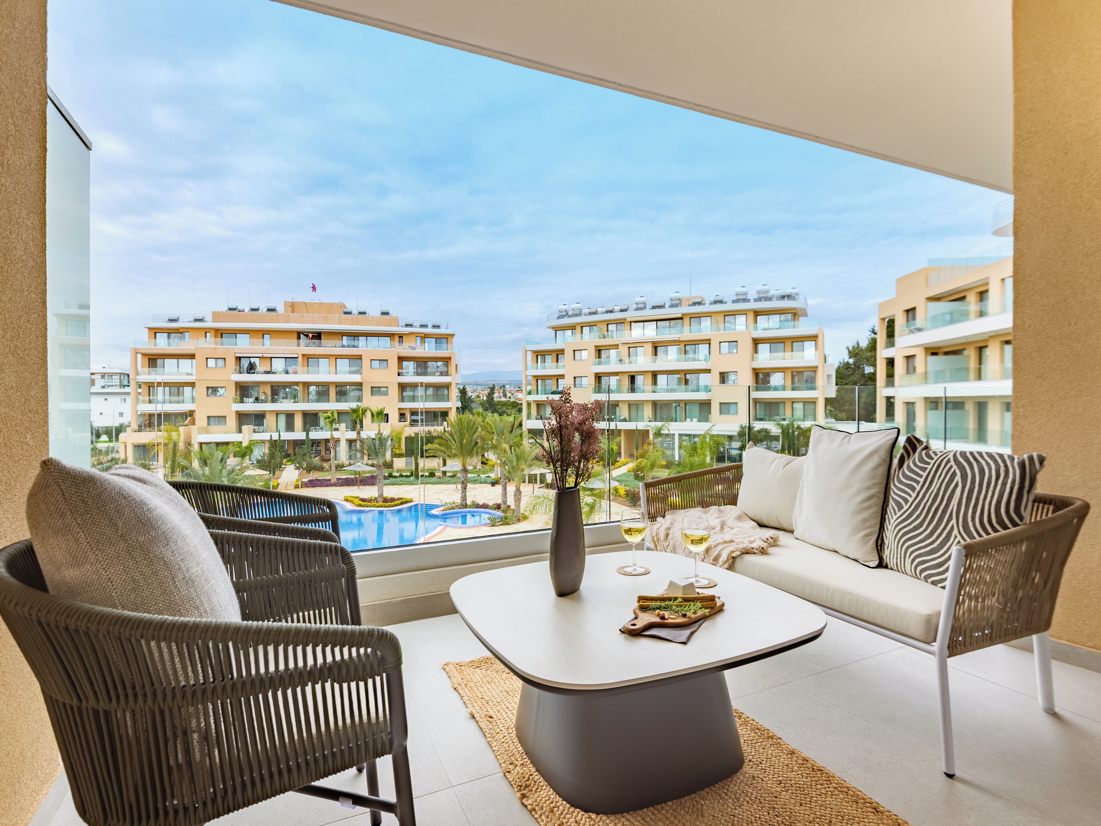 Leilighet, 1 soverom, terrasse, hageutsikt | Balkong