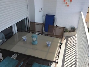 Outdoor dining - Apartment very seafront beachfront Pobla Farnals beach (La Pobla de Farnals)